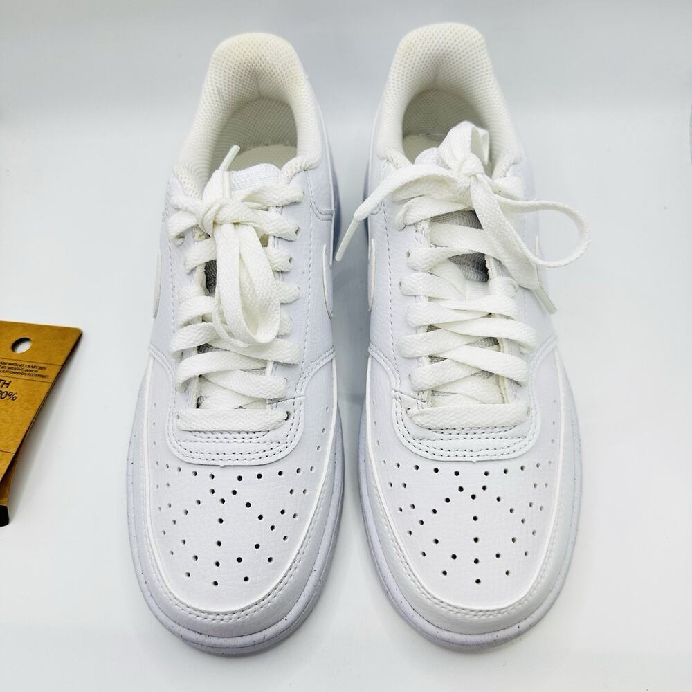 Nike Court Vision Low Women Triple White Casual Shoes (CD5434-100) | Size 6 - Picture 4 of 10